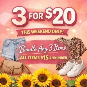 3 for $20 SALE ~ Bundle Items Marked $15 or Less